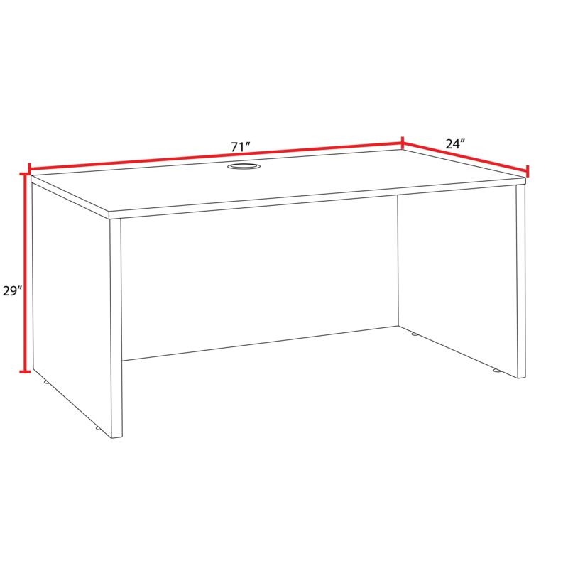Regency Legacy 71 in. Credenza Shell- Neo Walnut