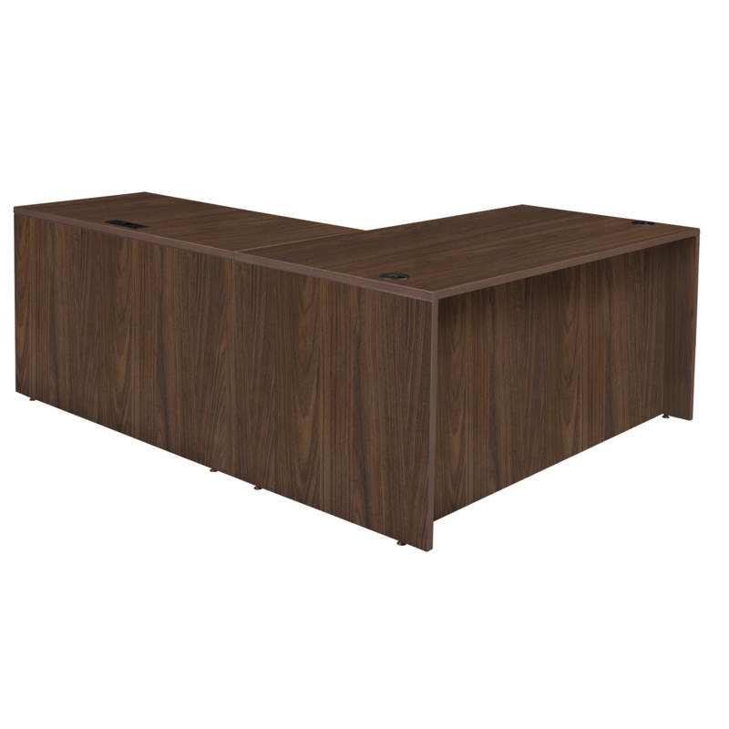 Regency Legacy 66 x 77 in. Executive L Desk Shell- Neo Walnut