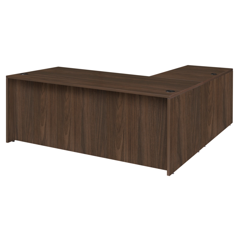 Regency Legacy 71 x 82 in. Executive L Desk Shell- Neo Walnut