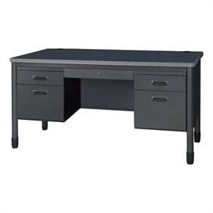 Regency Mesa Steel Teacher's Office Desk with Drawer 60&quotx30&quot - Grey