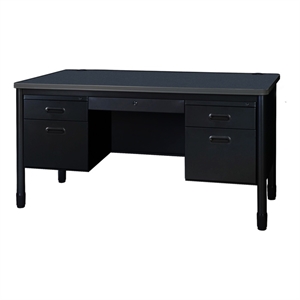 Regency Mesa Steel Teacher's Office Desk with Drawer 60&quotx30&quot - Grey/Black