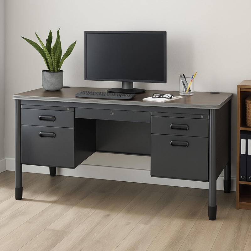 Regency Mesa Steel Teacher's Office Desk with Drawer 60