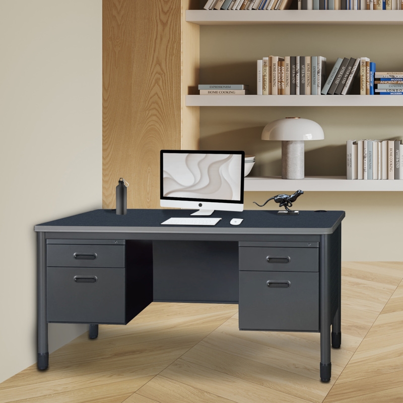 Regency Mesa Steel Double Pedestal Teacher's Office Desk 60