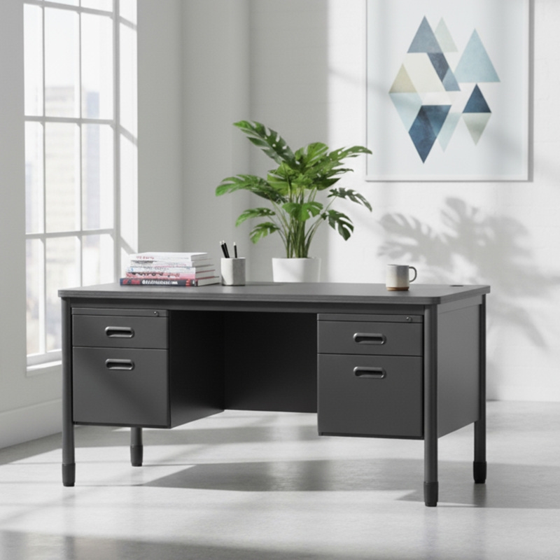 Regency Mesa Steel Double Pedestal Teacher's Office Desk 60