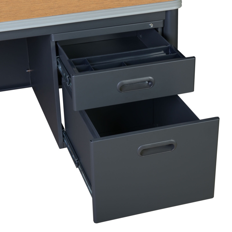 Regency Mesa Steel Double Pedestal Teacher's Office Desk 60
