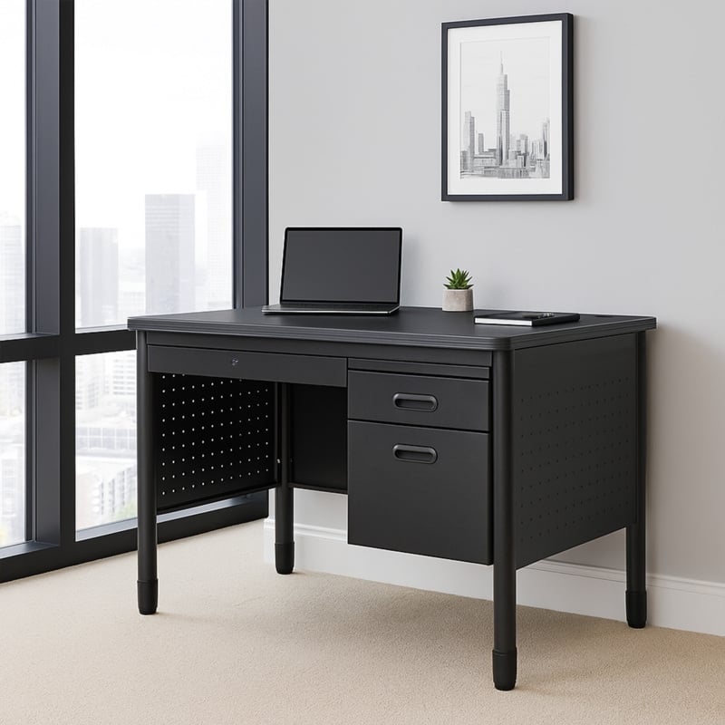 Regency Mesa Steel Teacher's Office Desk with Drawer 48
