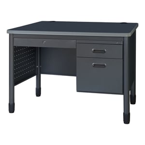 Regency Mesa Steel Teacher's Office Desk with Drawer 48&quot x 30&quot - Grey