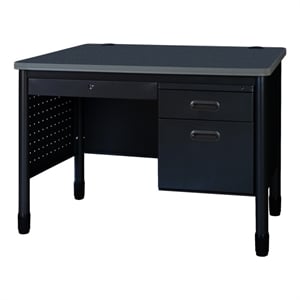 Regency Mesa Steel Teacher's Office Desk with Drawer 48&quot x 30&quot - Grey/Black