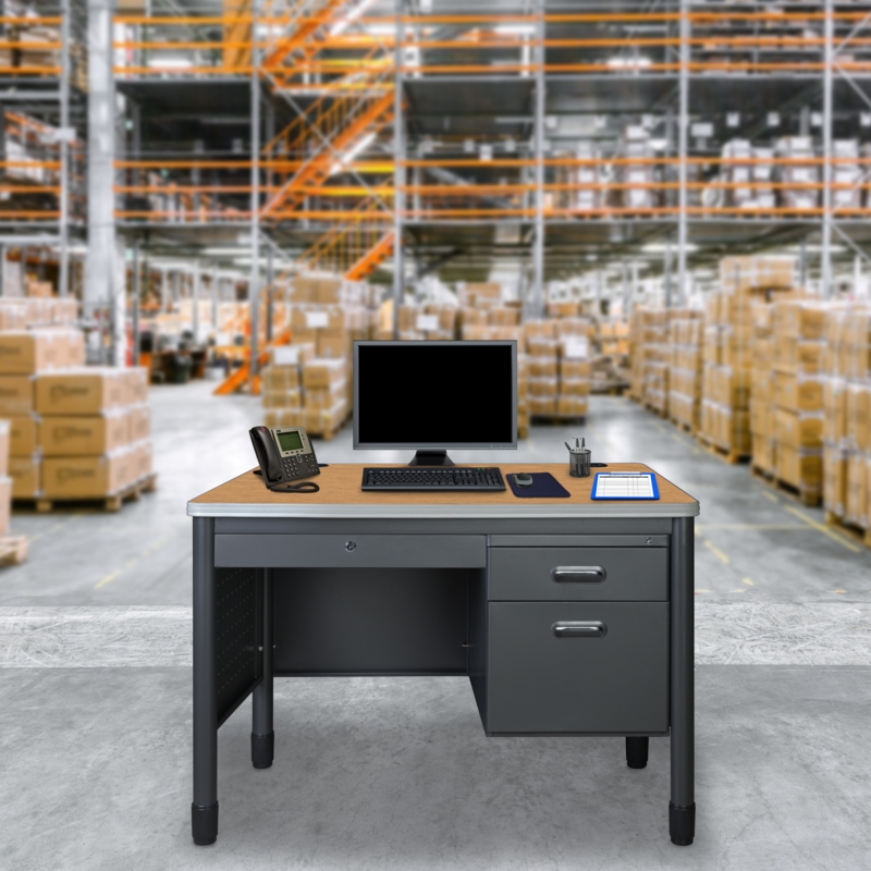 Regency Mesa Steel Teacher's Office Desk with Drawer 48