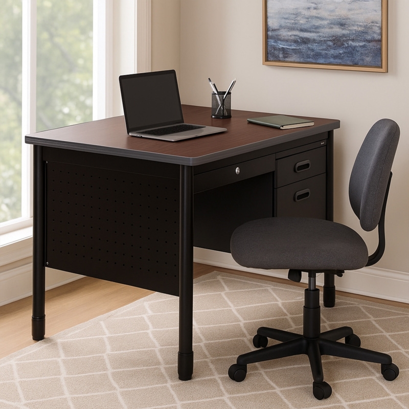 Regency Mesa Steel Teacher's Office Desk w/ Drawer 48