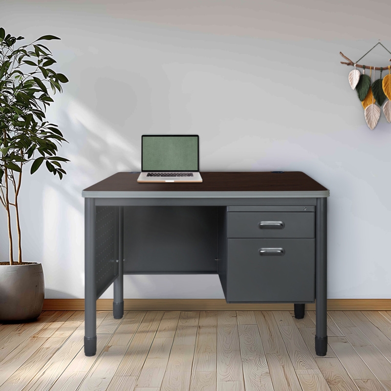 Regency Mesa Steel Single Pedestal Teacher's Office Desk 48
