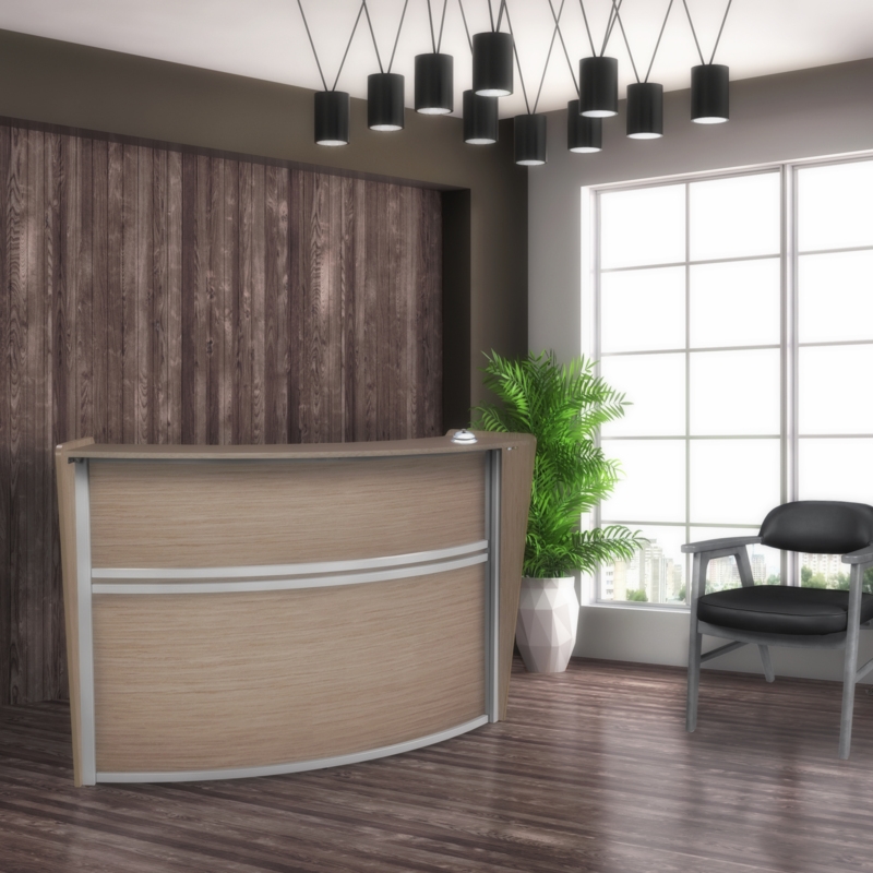 Regency Marque Reception Curved Desk Workstation 72W x 32D