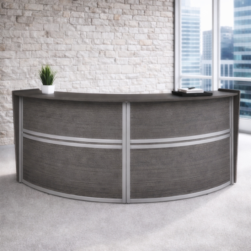 Regency Marque Reception Curved Desk Workstation 124.25W x 49D