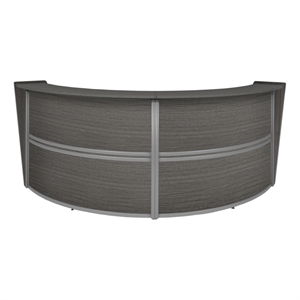 Regency Marque Reception Curved Desk Workstation 124.25W x 49D&quot- Grey