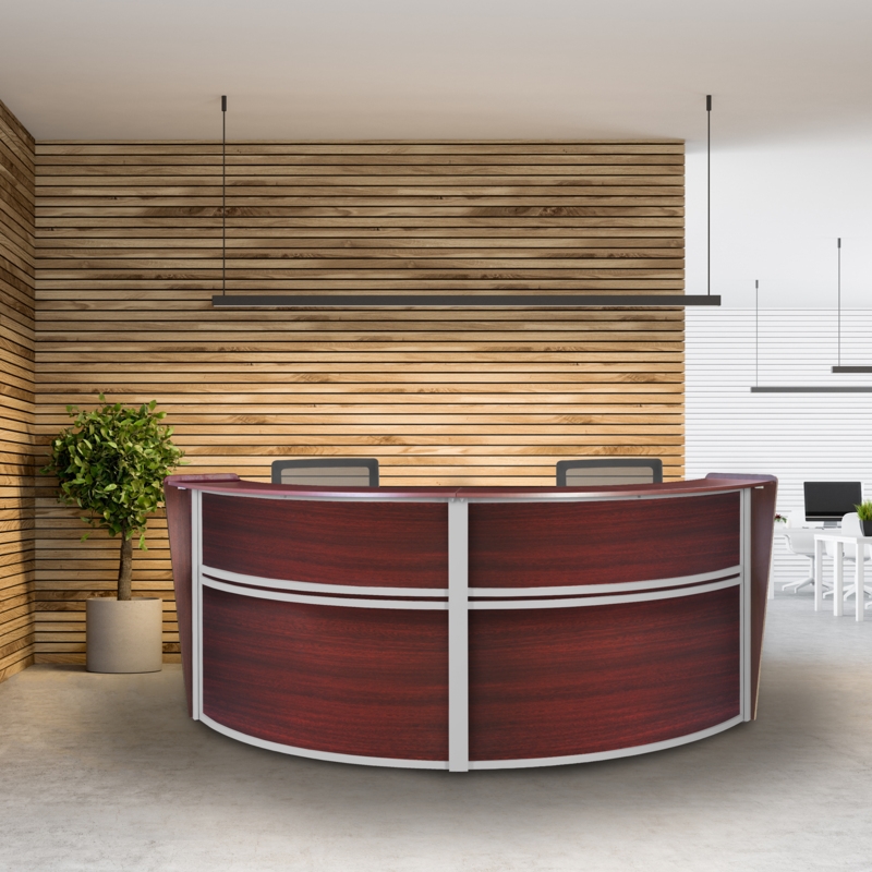 Regency Marque Reception Curved Desk Workstation 124.25W x 49D