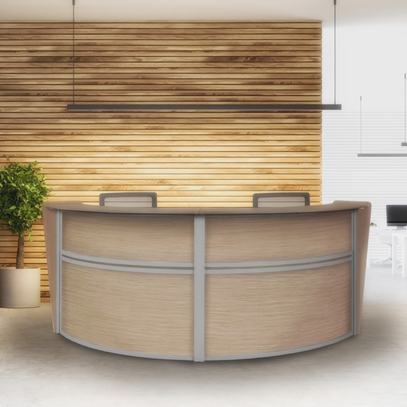 Regency Marque Reception Curved Desk Workstation 124.25W x 49D