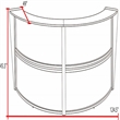 Regency Marque Reception Curved Desk Workstation 124.25W x 49D