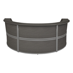 Regency Marque Reception Curved Desk Workstation 143.50W x 71D&quot- Grey