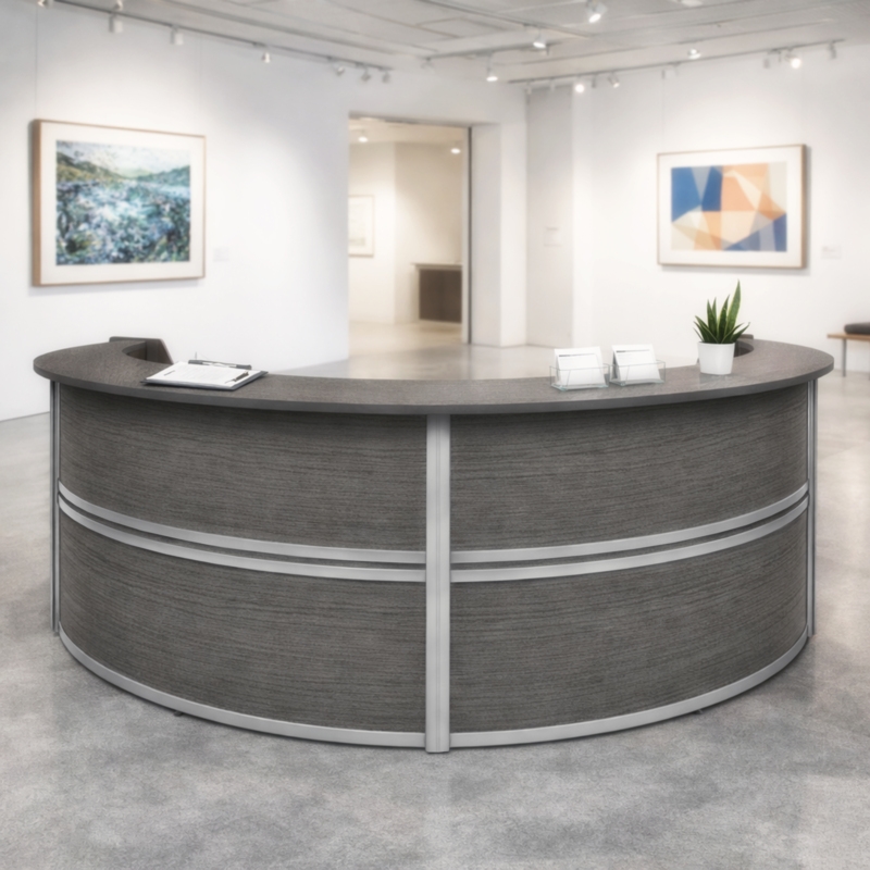 Regency Marque Four-Unit Reception Curved Desk Workstation 142W x 103D