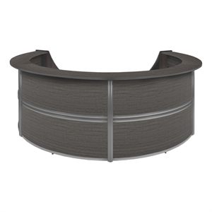 Regency Marque Four-Unit Reception Curved Desk Workstation 142W x 103D&quot- Grey
