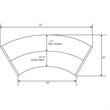 Regency Marque Plexi Reception Curved Desk Workstation 72W x 32D