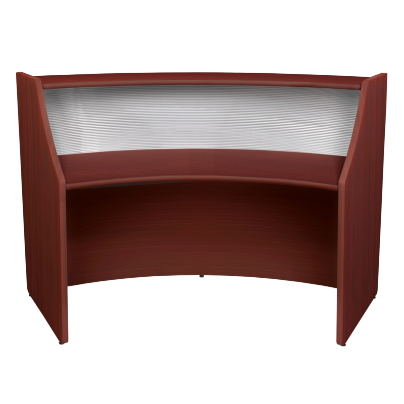 Regency Marque Plexi Reception Curved Desk Workstation 72W x 32D