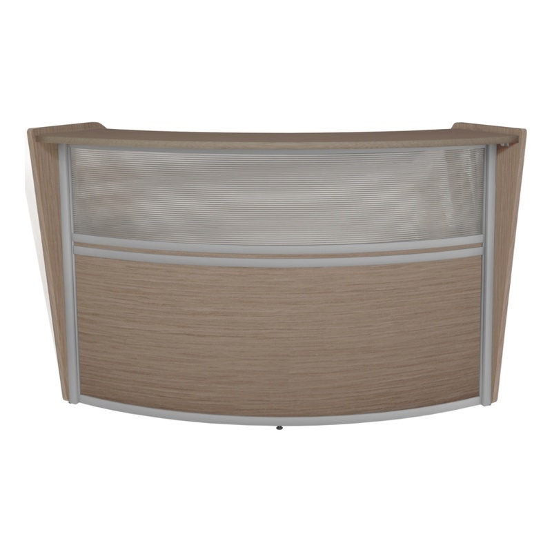 Regency Marque Plexi Reception Curved Desk Workstation 72W x 32D