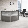 Regency Marque Plexi Reception Curved Desk Workstation 124.25W x 49D