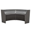 Regency Marque Plexi Reception Curved Desk Workstation 124.25W x 49D