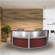 Regency Marque Plexi Reception Curved Desk Workstation 124.25W x 49D