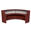 Regency Marque Plexi Reception Curved Desk Workstation 124.25W x 49D