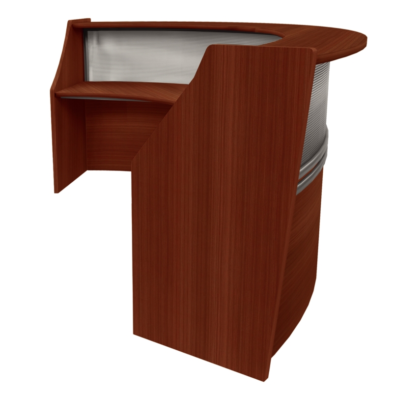 Regency Marque Plexi Reception Curved Desk Workstation 124.25W x 49D