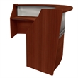 Regency Marque Plexi Reception Curved Desk Workstation 124.25W x 49D