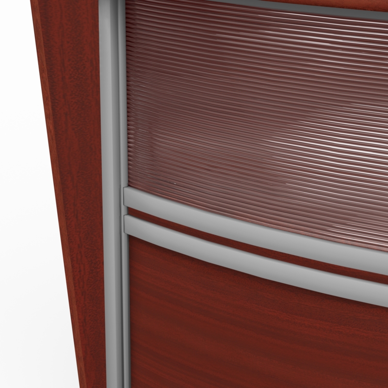 Regency Marque Plexi Reception Curved Desk Workstation 124.25W x 49D