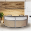 Regency Marque Plexi Reception Curved Desk Workstation 124.25Wx49D