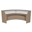 Regency Marque Plexi Reception Curved Desk Workstation 124.25Wx49D