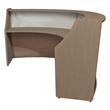 Regency Marque Plexi Reception Curved Desk Workstation 124.25Wx49D
