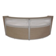 Regency Marque Plexi Reception Curved Desk Workstation 124.25Wx49D