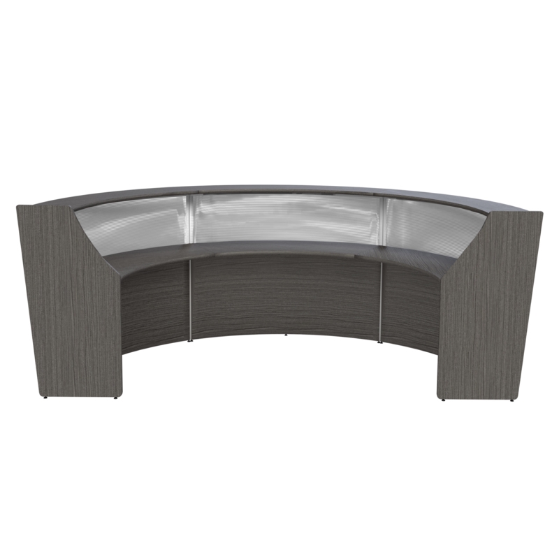 Regency Marque Plexi Reception Curved Desk Workstation 143.50W x 71D
