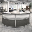 Regency Marque Plexi Reception Curved Desk Workstation 142W x 103D
