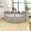 Regency Marque Plexi Reception Curved Desk Workstation 142W x 103D