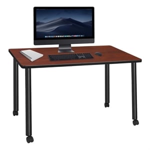 Regency Kee 48 x 24&quot Mobile Desk- Cherry Top/Black Legs