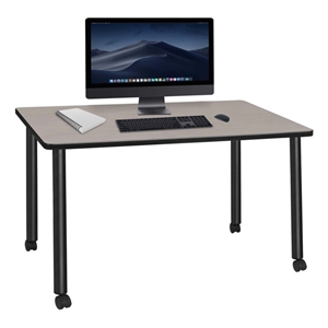 Regency Kee 60 x 24&quot Mobile Desk- Maple Top/Black Legs