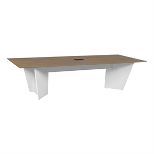 Array 120&quot Conference Table with Power Data Grommet - Noble Oak/White