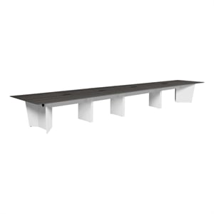 Array 240&quot Conference Table with Power Data Grommet- Ash Grey/ White
