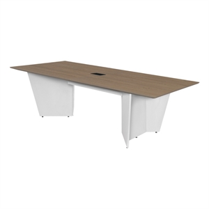 Array 72&quot Conference Table with Power Data Grommet- Noble Oak/ White