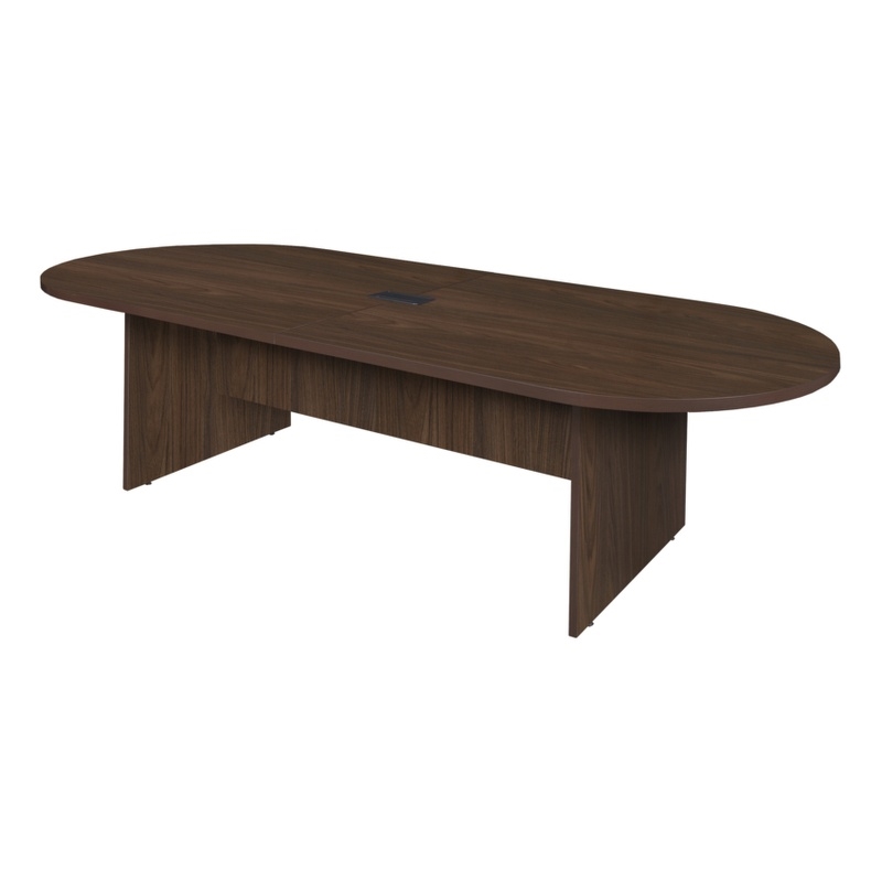 Regency Legacy 10 ft. Racetrack Conference Table with Charging Port- Neo Walnut