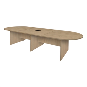 Regency Legacy 12 ft. Racetrack Conference Table with Charging Port- Noble Oak