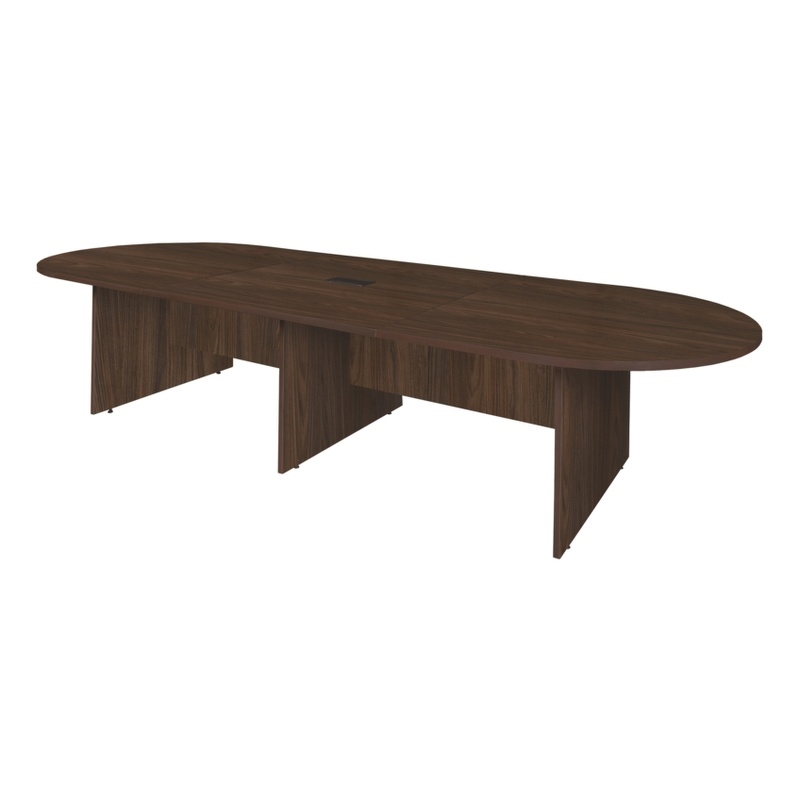 Regency Legacy 12 ft. Racetrack Conference Table with Charging Port- Neo Walnut