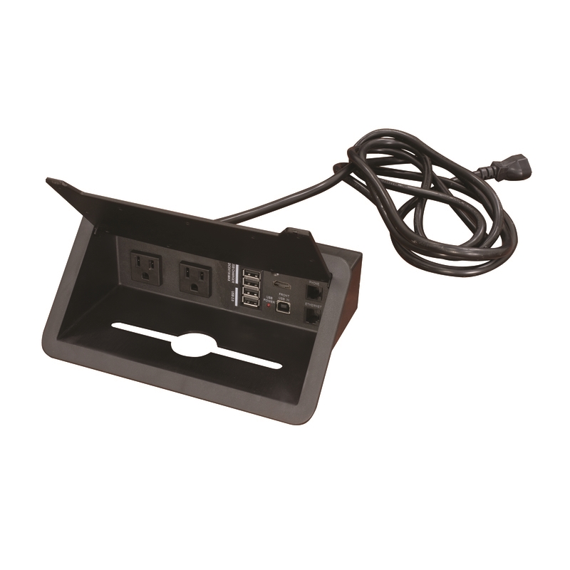 Regency Legacy 18 ft Racetrack Conference Table with 2 Charging Ports- Noble Oak